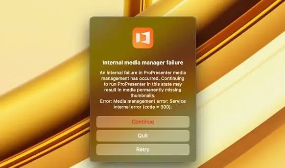 ProPresenter Missing Media Example