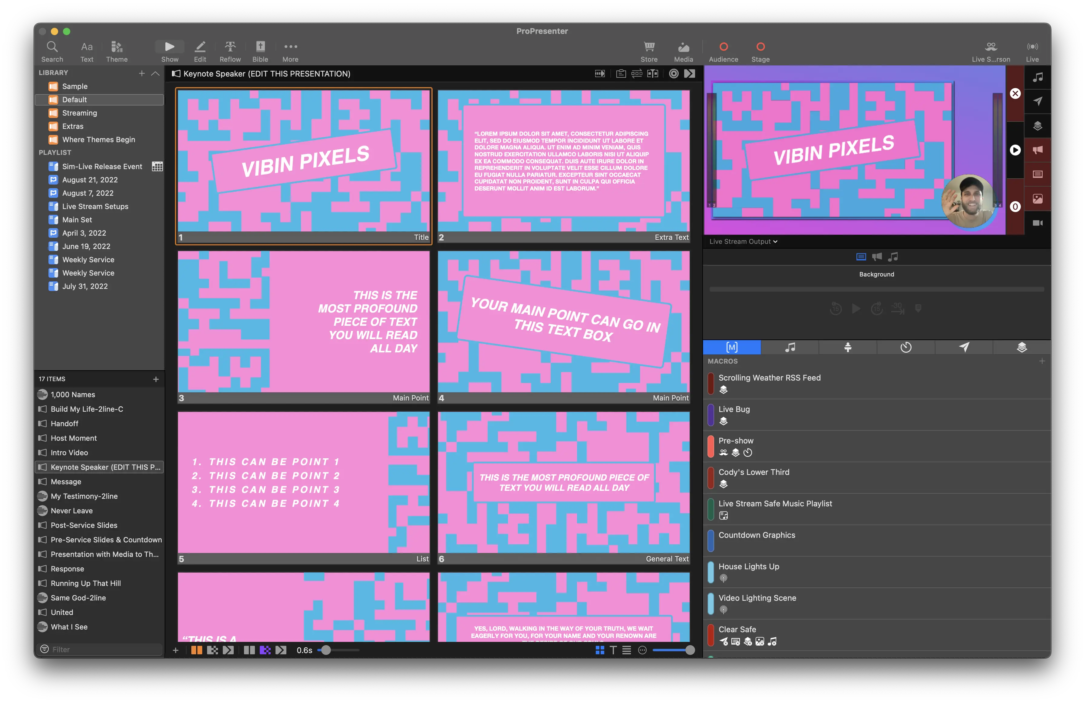 What ProPresenter does